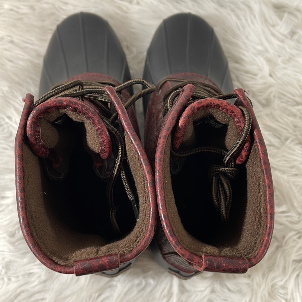 SPERRY MEN'S SALTWATER DUCK BOOT - BLACK/AMARETTO SIZE 13 NEW - Picture 8 of 15